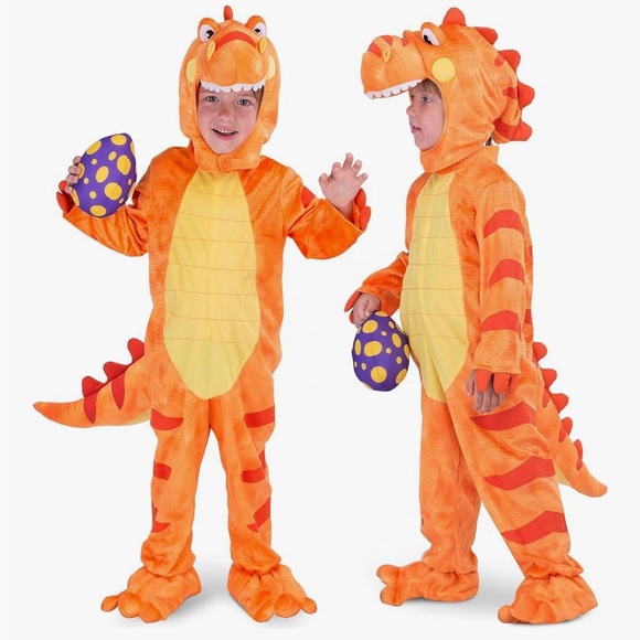 Other - Orange Dinosaur Kids Costume